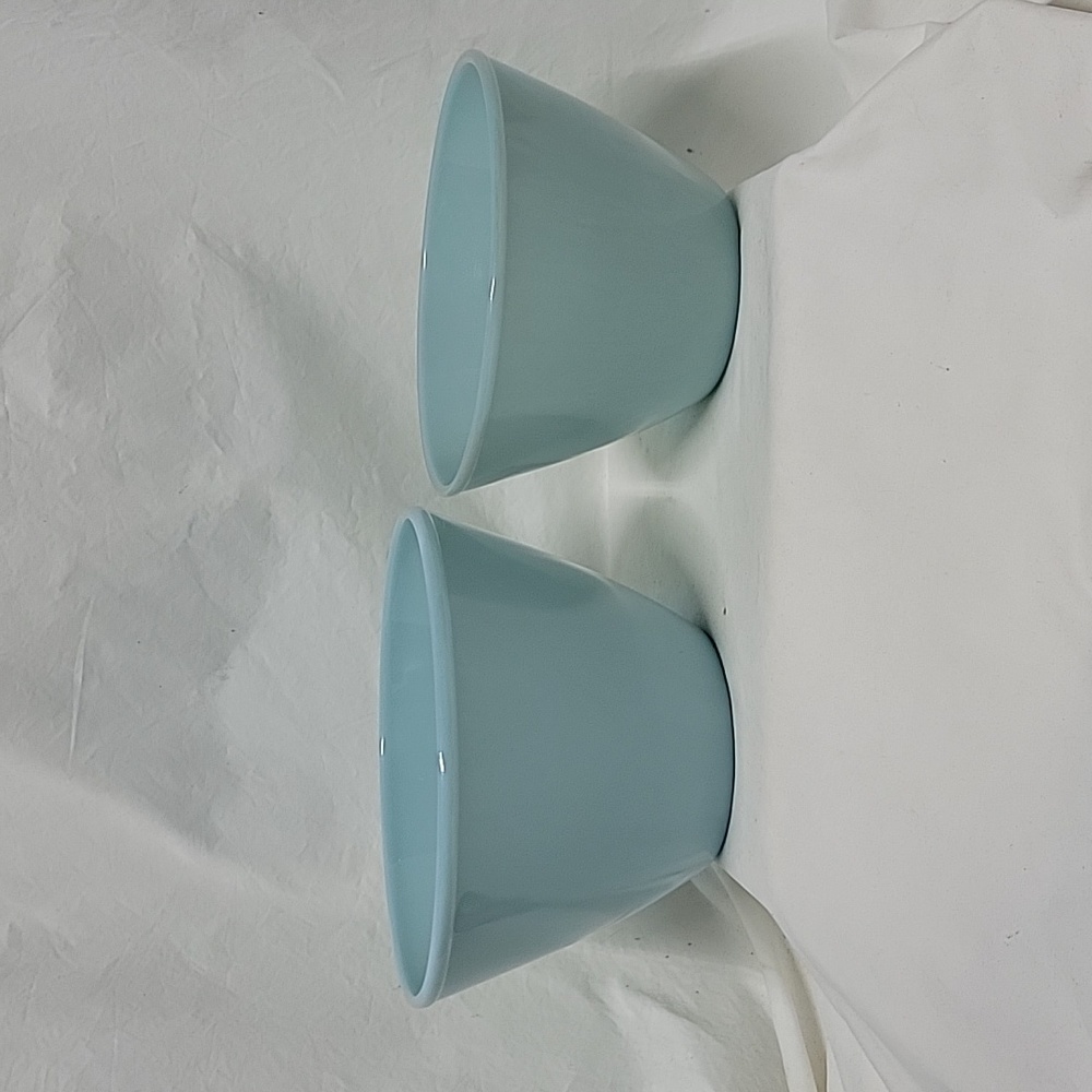 Vintage Blue Delphite Fire King Ovenware, set of 2 bowls
